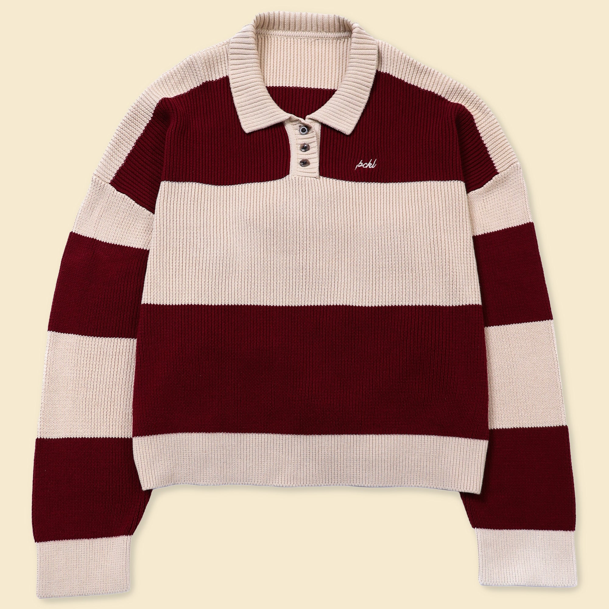 STRIPE SWEATER RED