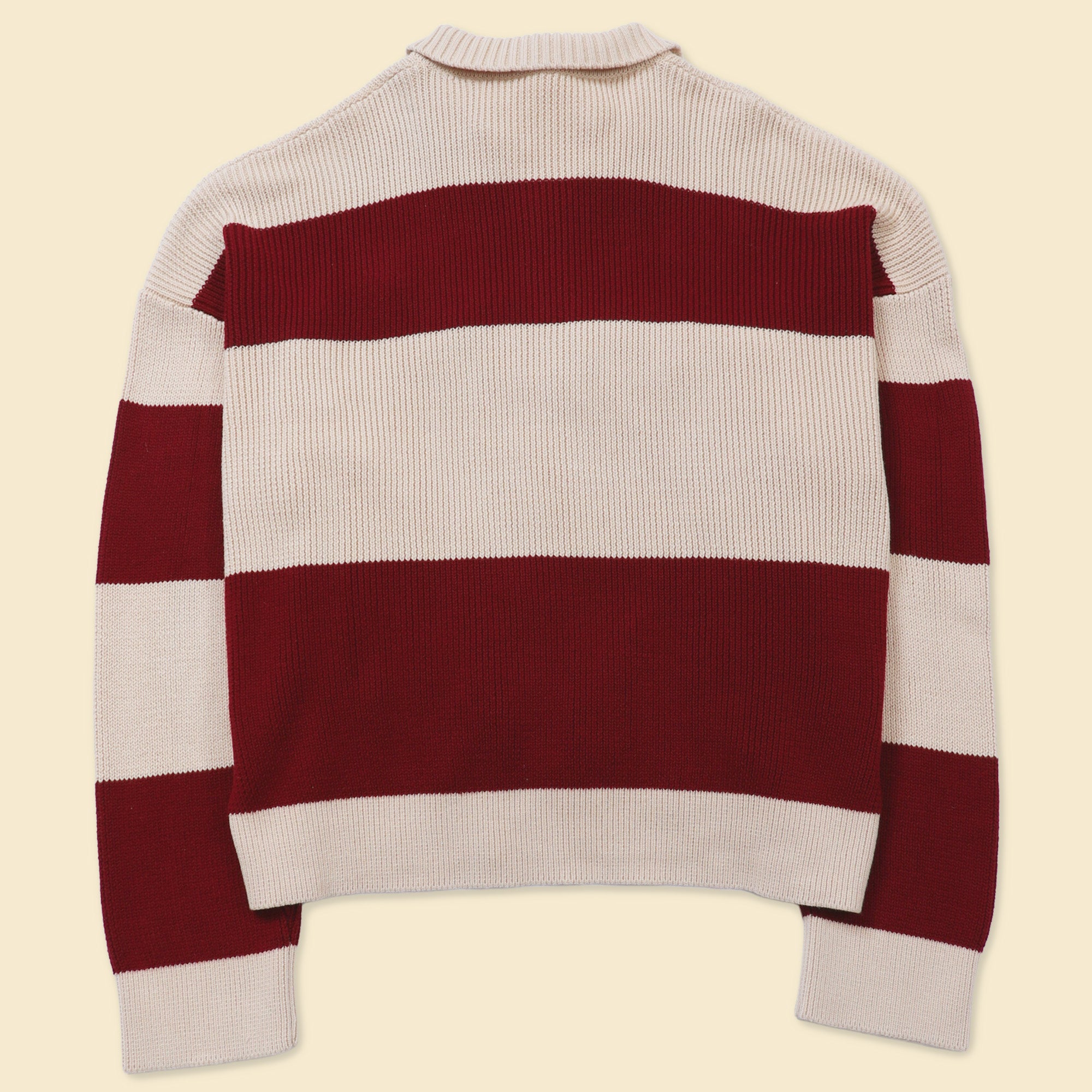 STRIPE SWEATER RED